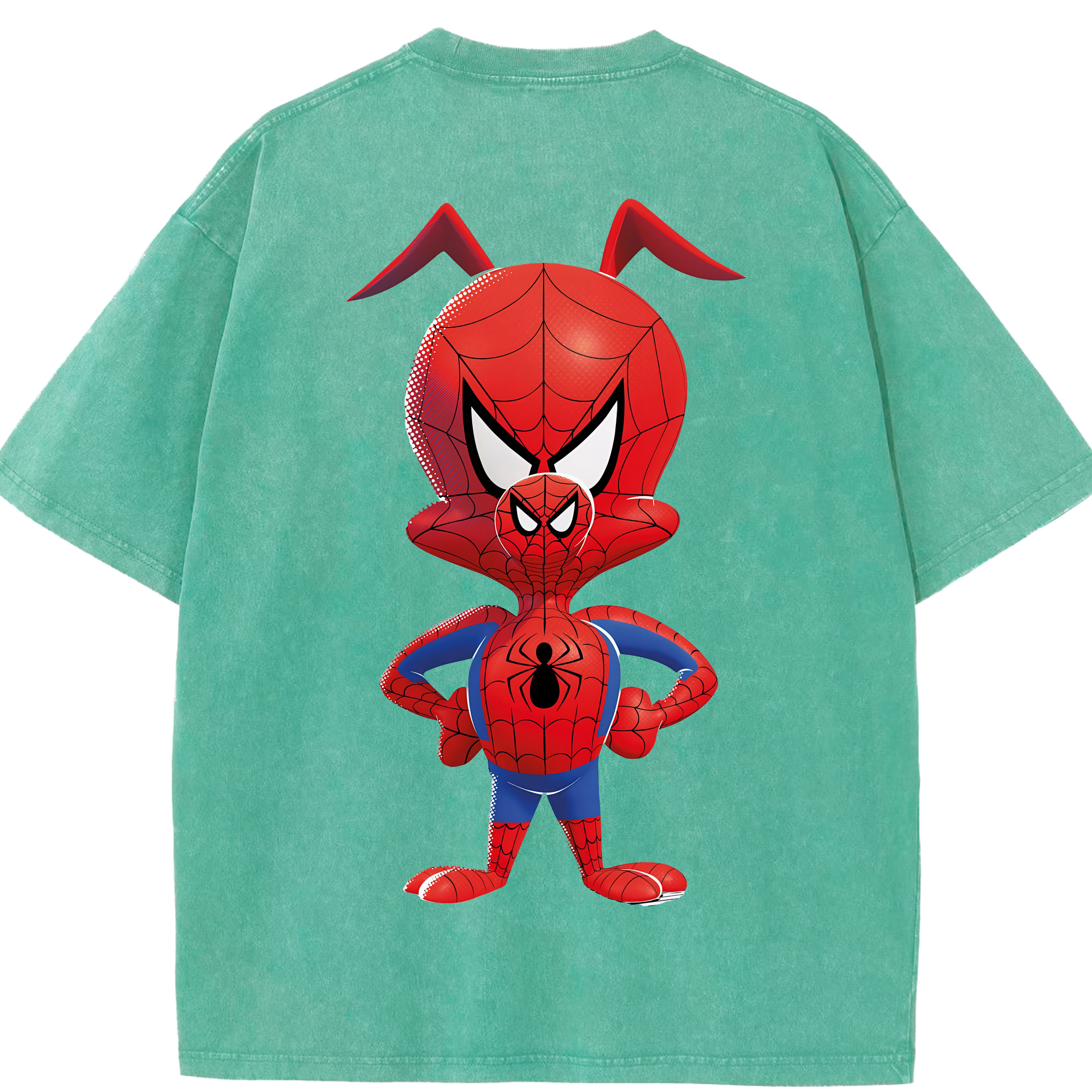 （画像用） Spider Man スパイダーマン 綿100% ヴィンテージ風 半袖Tシャツ（背面プリント）